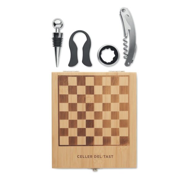 Tablero ajedrez juego de vino CHESSET - Imagen 2