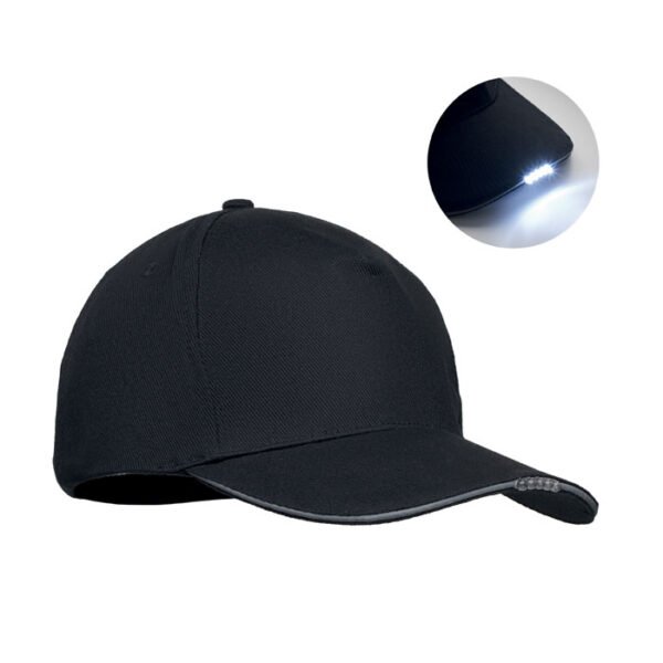 Gorra LED de 5 paneles 220gr LUZCAP