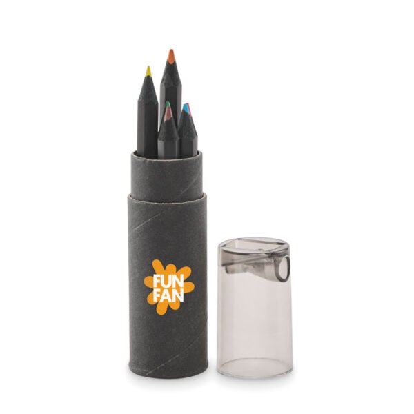 Estuche con 6 lápices de color NEGRO - Imagen 2