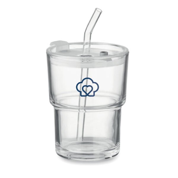 Vaso de cristal con pajita 400m SIP - Imagen 2