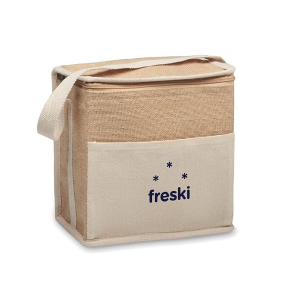 Bolsa nevera de yute y lona 3L LONA - Imagen 2