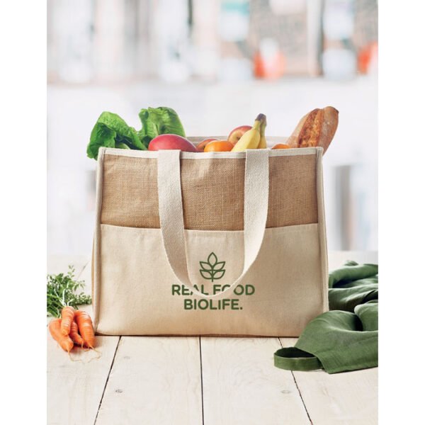 Bolsa nevera canvas y yute CAMPO DE GELI - Imagen 2