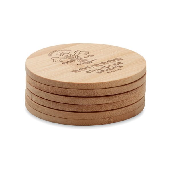 Juego de 6 posavasos de bambú BAYIN SET - Imagen 2