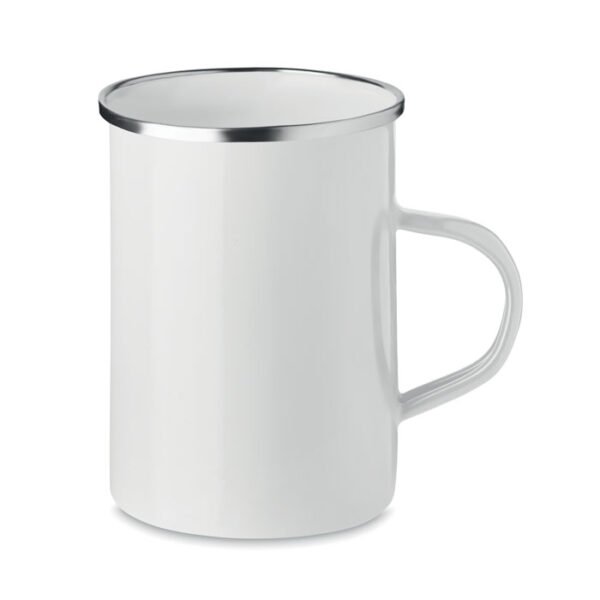 Taza metal con capa de esmalte SILVER