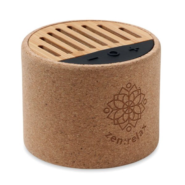 Altavoz redondo de corcho ROUND + - Imagen 2