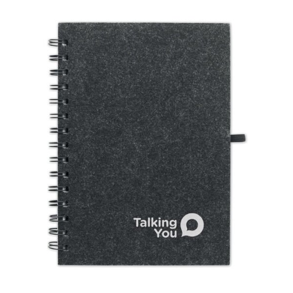 Libreta A5 RPET tapa fieltro RINGFELT - Imagen 2