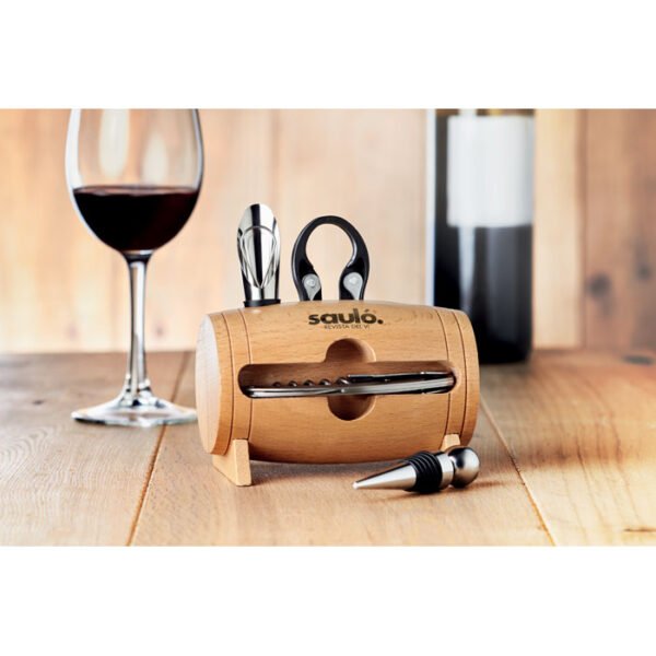 Set de vino y soporte de madera BOTA - Imagen 2